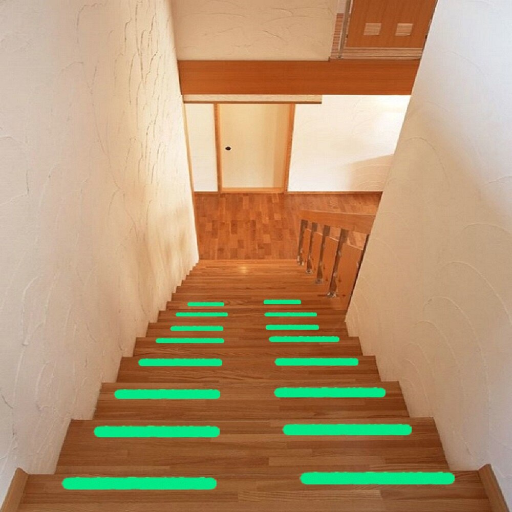 12Pcs Night Glow Removable High Strength Safety Sticker For Stairs Floors Anti Slip Strips Transparent Shower Stickers Non-fall