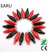 20pcs28MM Metal Alligator Clip G98 Crocodile Electrical Clamp Testing Probe Meter Black Red with Plastic Boot Car Auto Battery