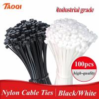 Self-locking plastic nylon tie 100 PCS black Fastening Strap Cable-Tie-Set cable zip tie fastening ring3X200 zip wraps strap tie