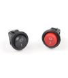 5pcs  KCD1-105 Diameter Small Round Boat Rocker Switches Black Mini Round Black White Red 2 Pin ON-OFF Rocker Switch