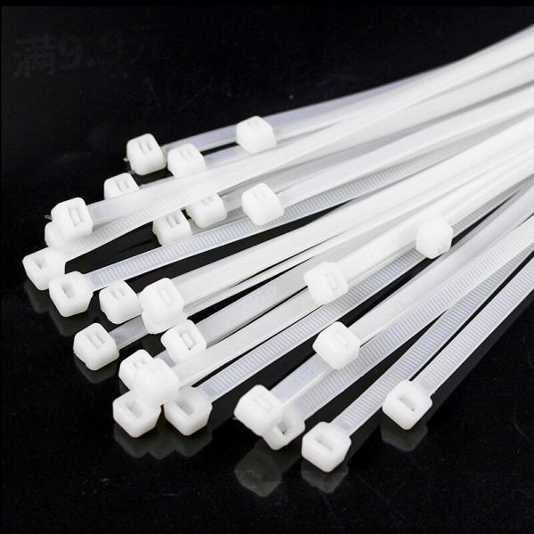 100pcs/bag cable tie Self-locking plastic nylon tie White Organiser Fasten Cable Wire Cable Zip Ties