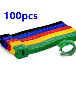 50pcs /100pcs Releasable Cable Ties Colored Plastics Reusable Cable ties Nylon Loop Wrap Zip Bundle Ties T-type Cable Tie Wire