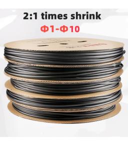 2:1 Black 1 2 3 5 6 8 10mm Diameter Heat Shrink Heatshrink Tubing Tube Sleeving Wrap Wire Sell DIY Connector Repair