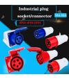 Industrial plug and socket waterproof connector 3PIN 4PIN 5PIN 16A/32A IP44 waterproof electrical connection wall mount socket