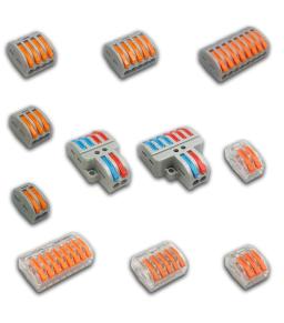 1/3/5/10 pcs/bag 222 Pin-212-218 Mini Fast Wire Connectors Universal Compact Wiring Connector Push-in Terminal Block 2-8P