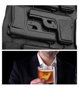 BIG SALE!!! Ice Cube Maker War Gun Bullet Shape Ice Cube Tray DIY Ice Cream Maker